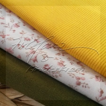 01 *Moosgrün* mit Westfalen-Baumwollwebstoff mit kleinen Blüten & gelben Bündchenstrick...\\n\\n14.10.2017 22:58